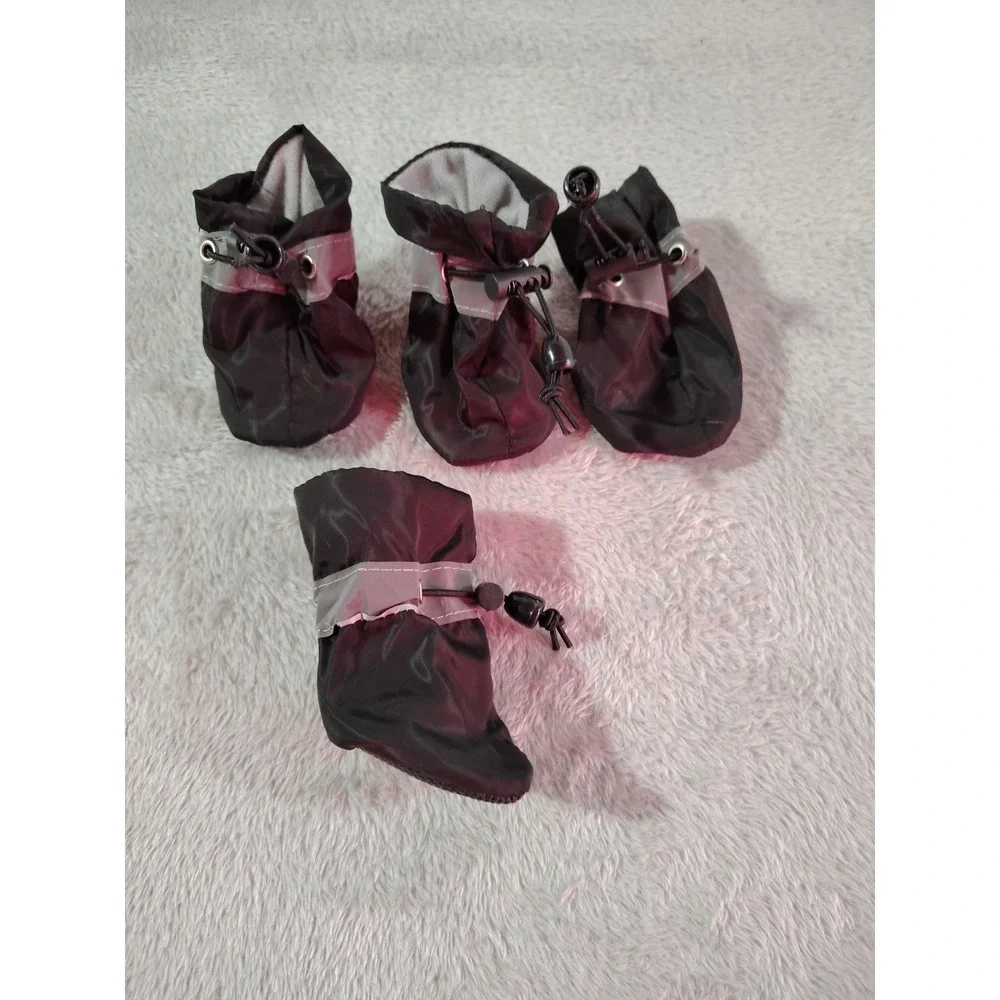 Teozzo‎ Dog Boots Small/Medium Black Summer Hot Pavemen Or Winter Salt Snow Hike